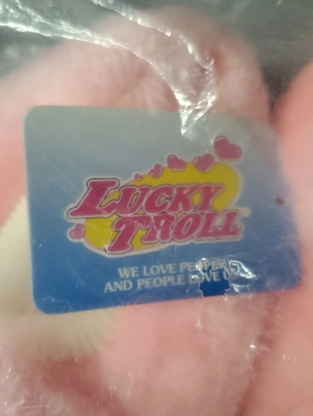 Vintage 1990s Lucky Troll Kids Pink Slippers NWT Size 13-1
